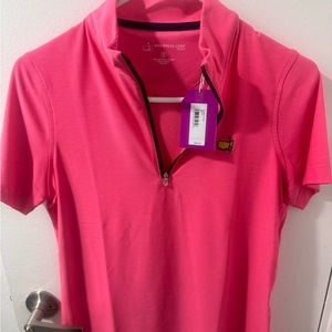 Magnolia Lane Ladies Performance Tech Pink Zip Polo - Small